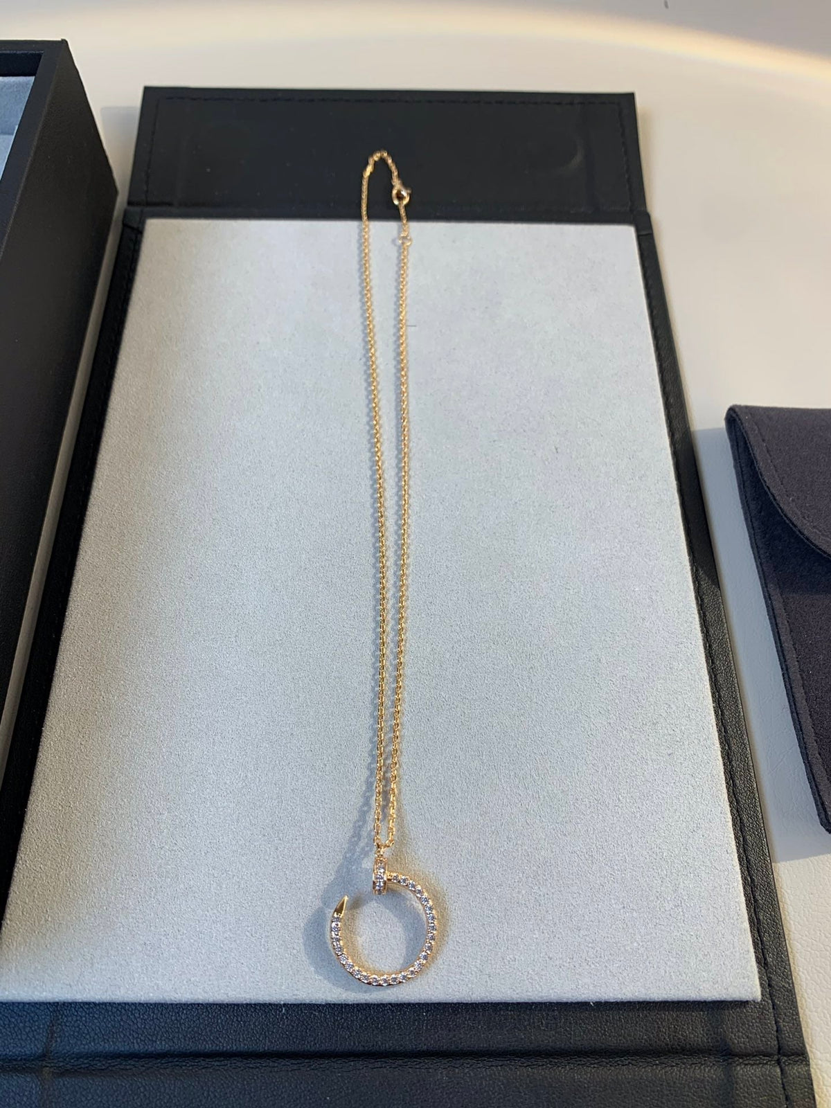 ¡®AuraJewelry¡¯JUSTE NECKLACE PINK GOLD DIAMONDS