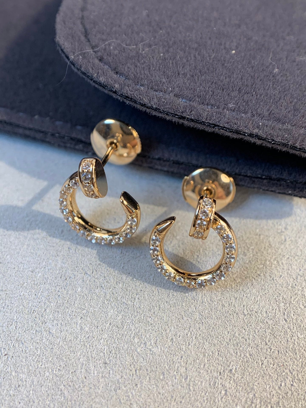 ¡®AuraJewelry¡¯JUSTE EARRINGS GOLD DIAMONDS