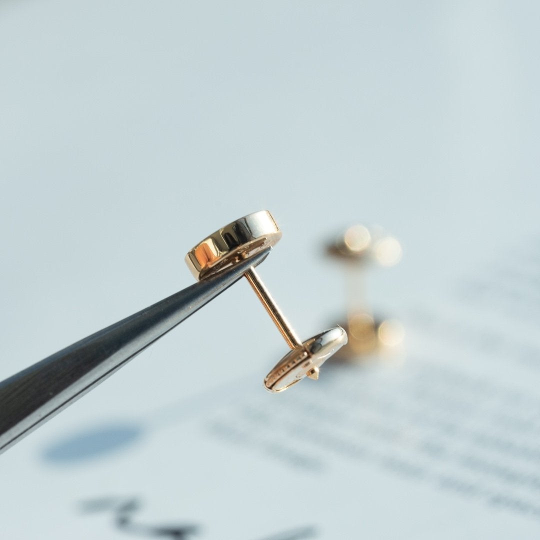 ¡®AuraJewelry¡¯LOVE EARRINGS PINK GOLD 10MM