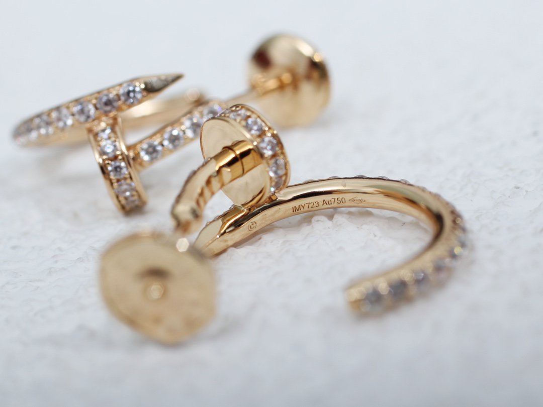 ¡®AuraJewelry¡¯JUSTE EARRINGS 12.75MM PINK GOLD DIAMOND
