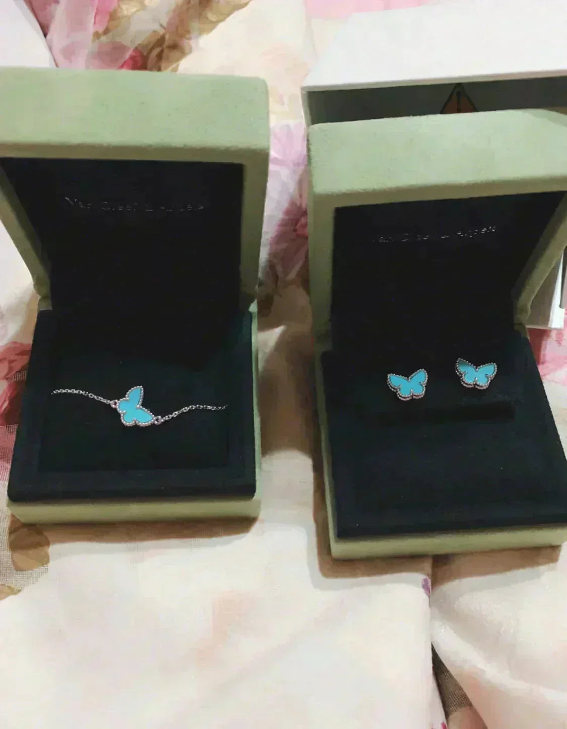 ¡®AuraJewelry¡¯BUTTERFLY TURQUOISE EARRINGS SILVER