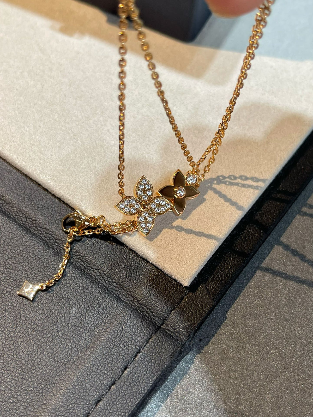 ¡®AuraJewelry¡¯STAR BLOSSOM NECKLACE PINK GOLD DIAMONDS
