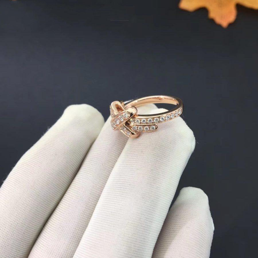 ¡®AuraJewelry¡¯JEUX DE RING PINK GOLD DIAMOND