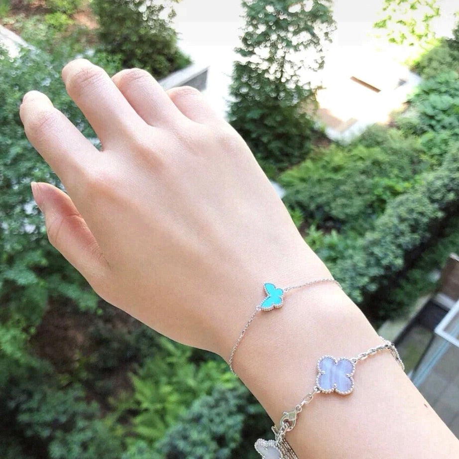 ¡®AuraJewelry¡¯BUTTERFLY TURQUOISE BUTTERFLY BRACELET SILVER