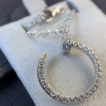 ¡®AuraJewelry¡¯JUSTE NECKLACE SILVER DIAMONDS
