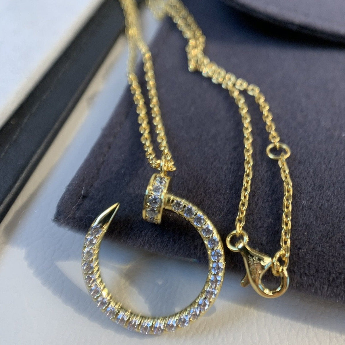 ¡®AuraJewelry¡¯JUSTE NECKLACE GOLD DIAMONDS