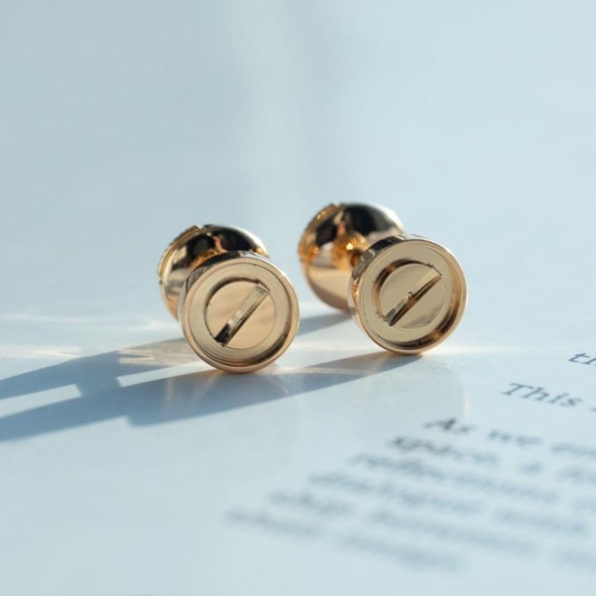 ¡®AuraJewelry¡¯LOVE EARRINGS PINK GOLD 10MM
