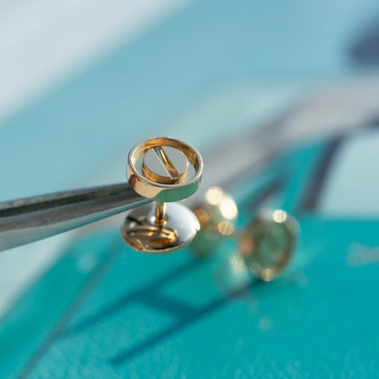 ¡®AuraJewelry¡¯LOVE EARRINGS PINK GOLD 10MM