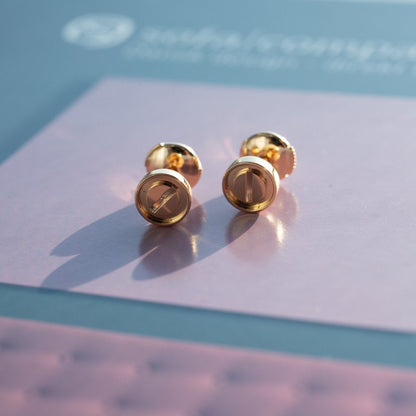 ¡®AuraJewelry¡¯LOVE EARRINGS PINK GOLD 10MM