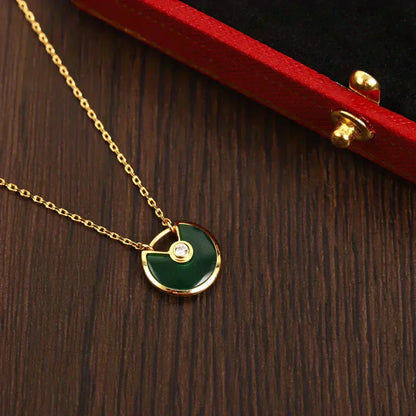 ¡®AuraJewelry¡¯AMULETTE GOLD MALACHITE NECKLACE