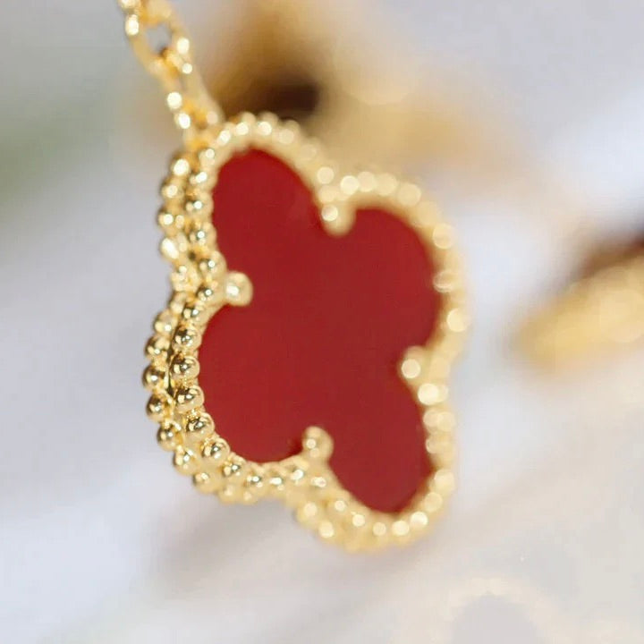 ¡®AuraJewelry¡¯CLOVER  2 MOTIF  TIGER EYE CARNELIAN EARRINGS
