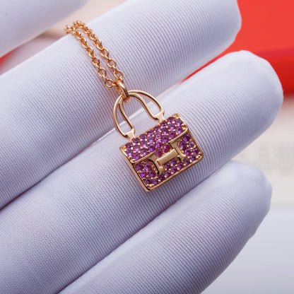 ¡®AuraJewelry¡¯CONSTANCE PEDANT PURPLE DIAMOND NECKLACE