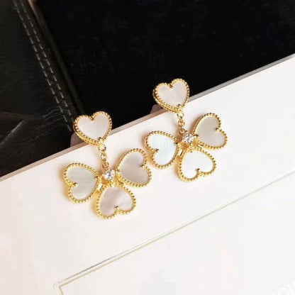¡®AuraJewelry¡¯CLOVER SWEET WHITE MOP EARRINGS