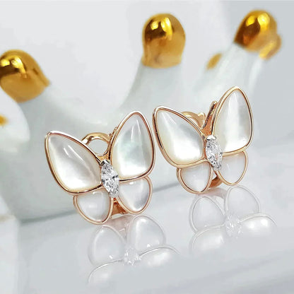 ¡®AuraJewelry¡¯BUTTERFLY MOP DIAMOND EARRINGS
