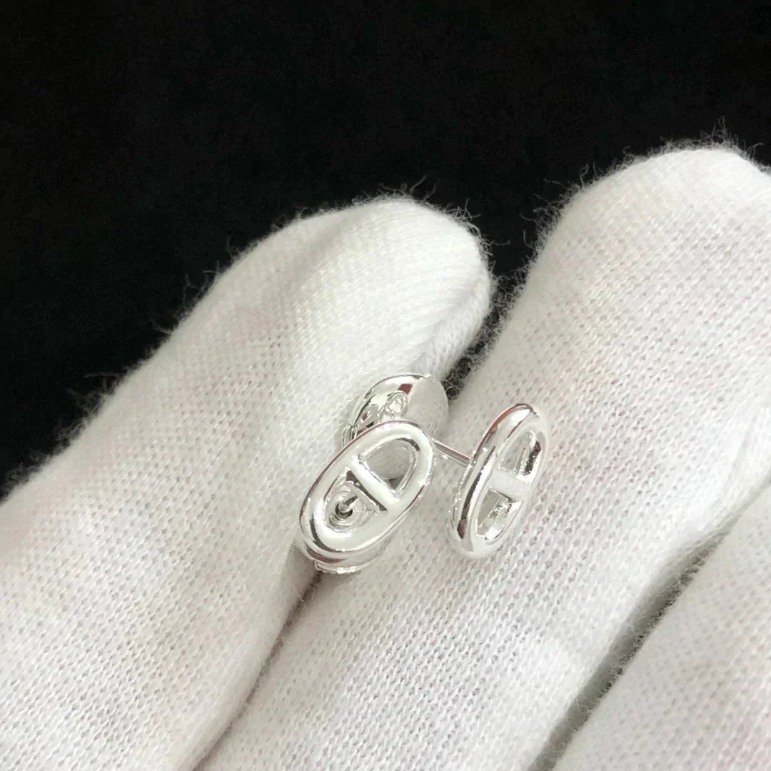 ¡®AuraJewelry¡¯CHAINE SMALL EARRINGS GOLD AND SILVER