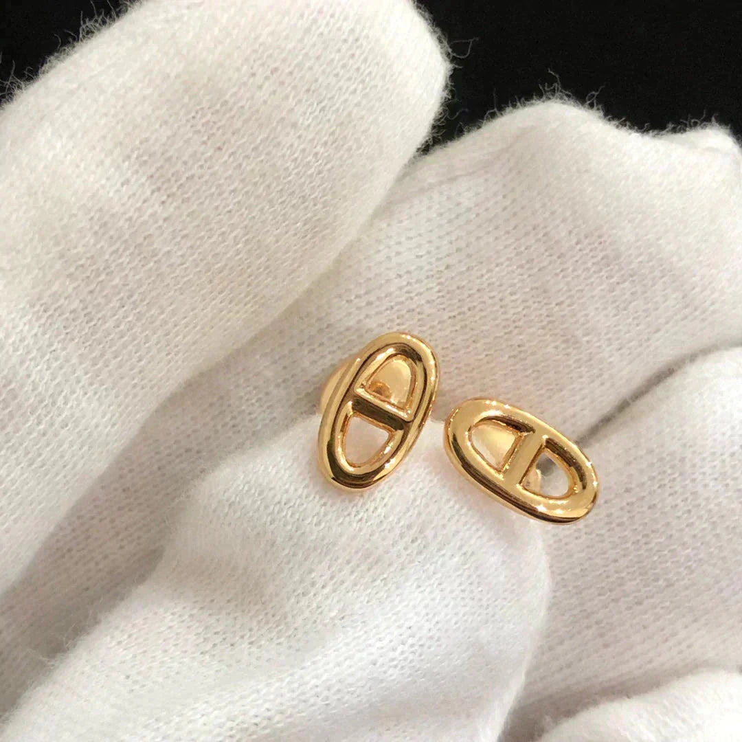¡®AuraJewelry¡¯CHAINE SMALL EARRINGS GOLD AND SILVER