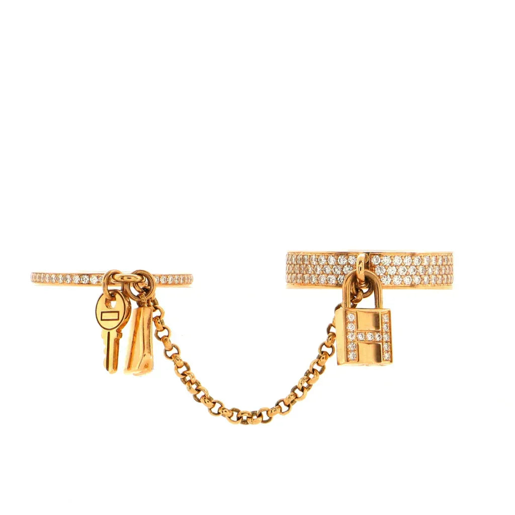 ¡®AuraJewelry¡¯HM KELLY CLOCHETTE DOUBLE RING IN  WITH DIAMONDS