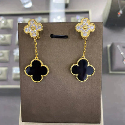 ¡®AuraJewelry¡¯CLOVER  2 MOTIFS  DIAMOND  EARRINGS (MULTIPLE CHOICESç´