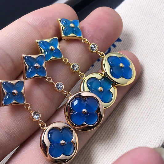 ¡®AuraJewelry¡¯STAR AND SUN AGATE DIAMOND EARRINGS