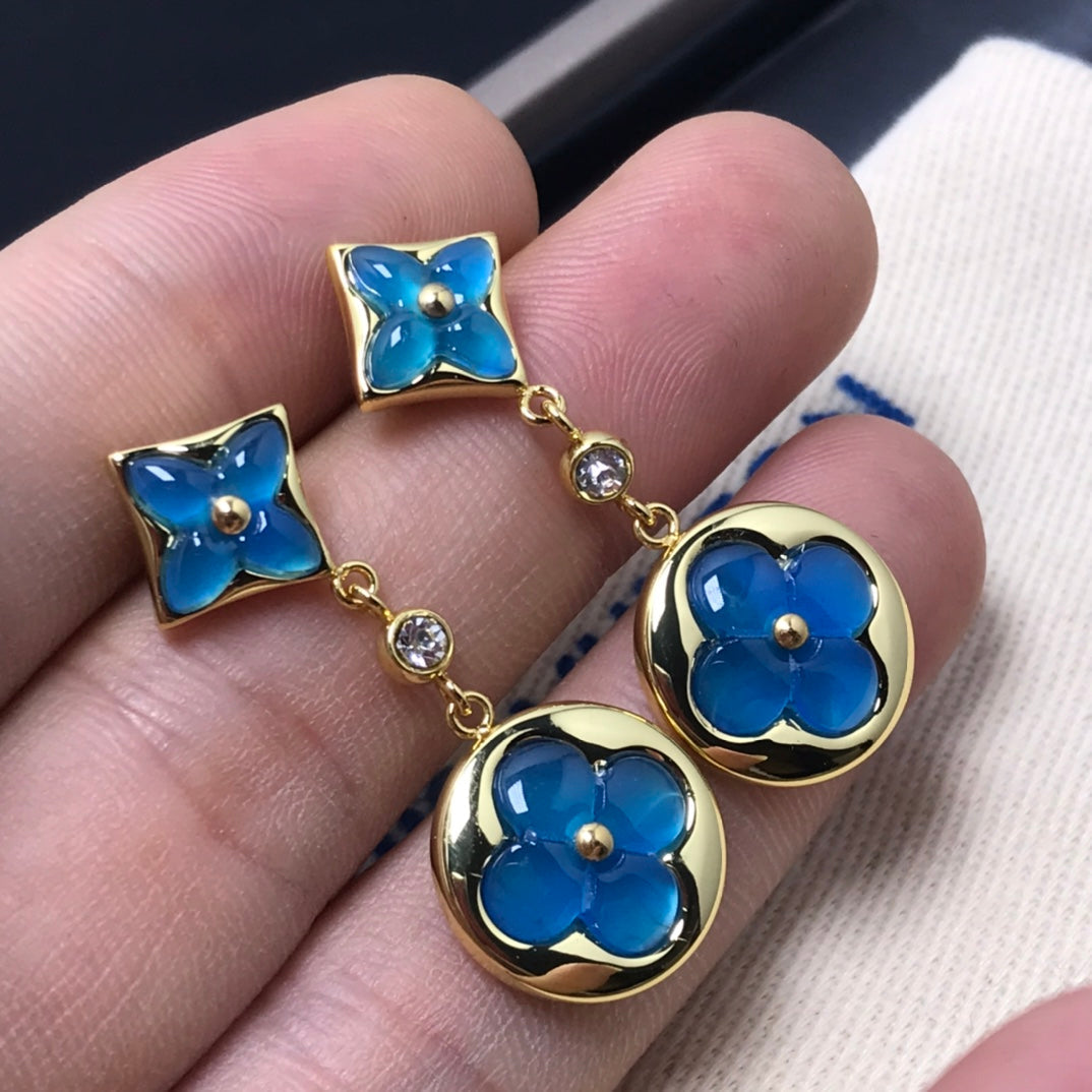 ¡®AuraJewelry¡¯STAR AND SUN AGATE DIAMOND EARRINGS