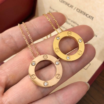 ¡®AuraJewelry¡¯LOVE NECKLACE 16MM 3 DIAMONDS