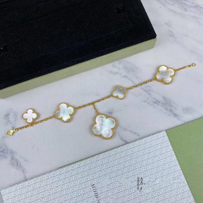 ¡®AuraJewelry¡¯MAGIC CLOVER MOP GOLD BRACELET 5 MOTIFS