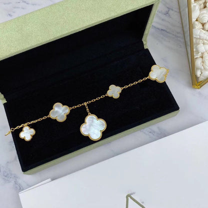 ¡®AuraJewelry¡¯MAGIC CLOVER MOP GOLD BRACELET 5 MOTIFS