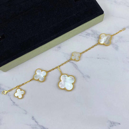 ¡®AuraJewelry¡¯MAGIC CLOVER MOP GOLD BRACELET 5 MOTIFS