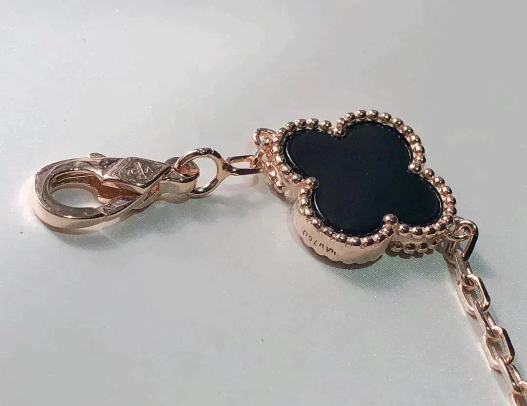 [AuraJewelry]New CLOVER 5 MOTIFS MULTICOLOR BRACELET