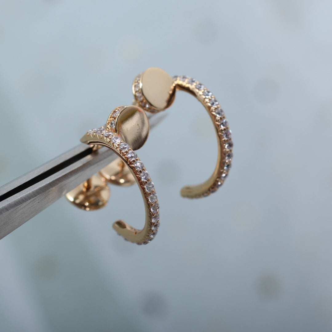 ¡®AuraJewelry¡¯JUSTE EARRINGS 12.75MM PINK GOLD DIAMOND