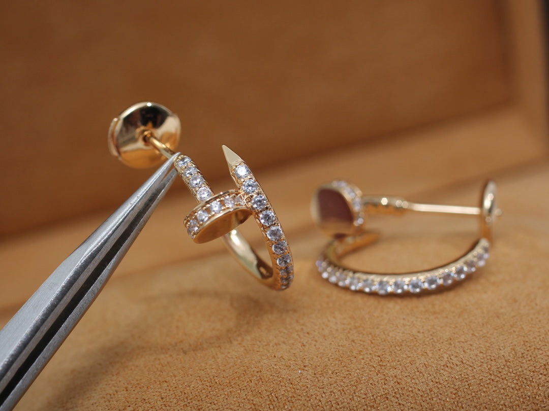 ¡®AuraJewelry¡¯JUSTE EARRINGS 12.75MM PINK GOLD DIAMOND