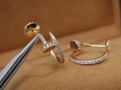 ¡®AuraJewelry¡¯JUSTE EARRINGS 12.75MM PINK GOLD DIAMOND