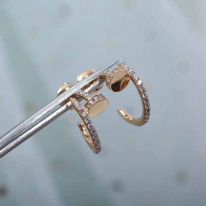 ¡®AuraJewelry¡¯JUSTE EARRINGS 12.75MM PINK GOLD DIAMOND