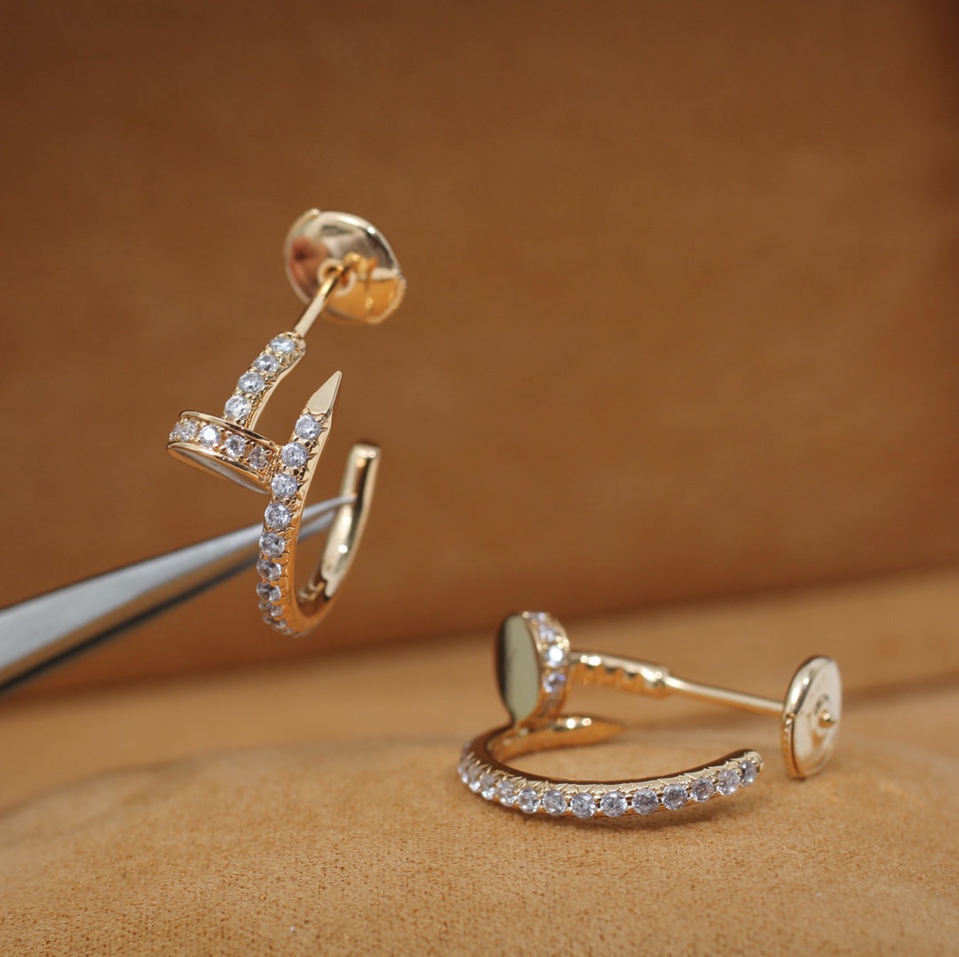 ¡®AuraJewelry¡¯JUSTE EARRINGS 12.75MM PINK GOLD DIAMOND
