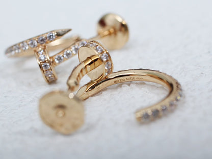 ¡®AuraJewelry¡¯JUSTE EARRINGS 12.75MM PINK GOLD DIAMOND