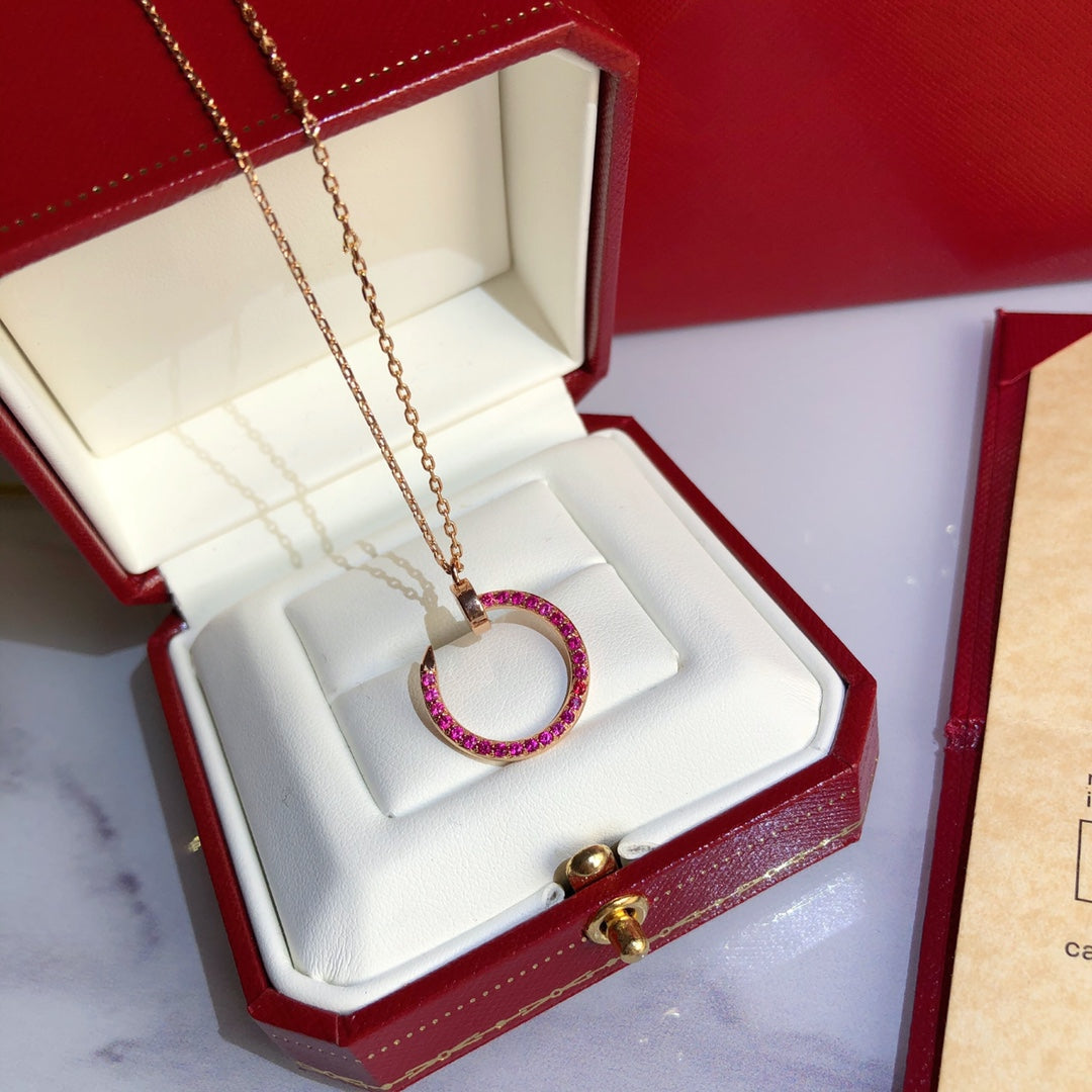 ¡®AuraJewelry¡¯JUSTE NECKLACE GOLD RED DIAMONDS