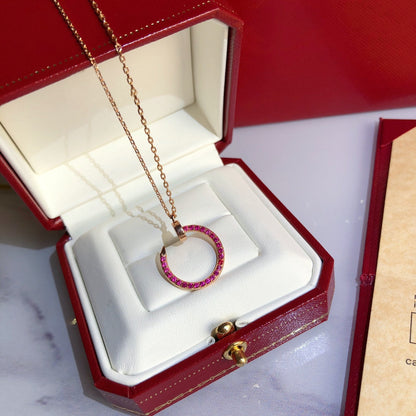 ¡®AuraJewelry¡¯JUSTE NECKLACE GOLD RED DIAMONDS