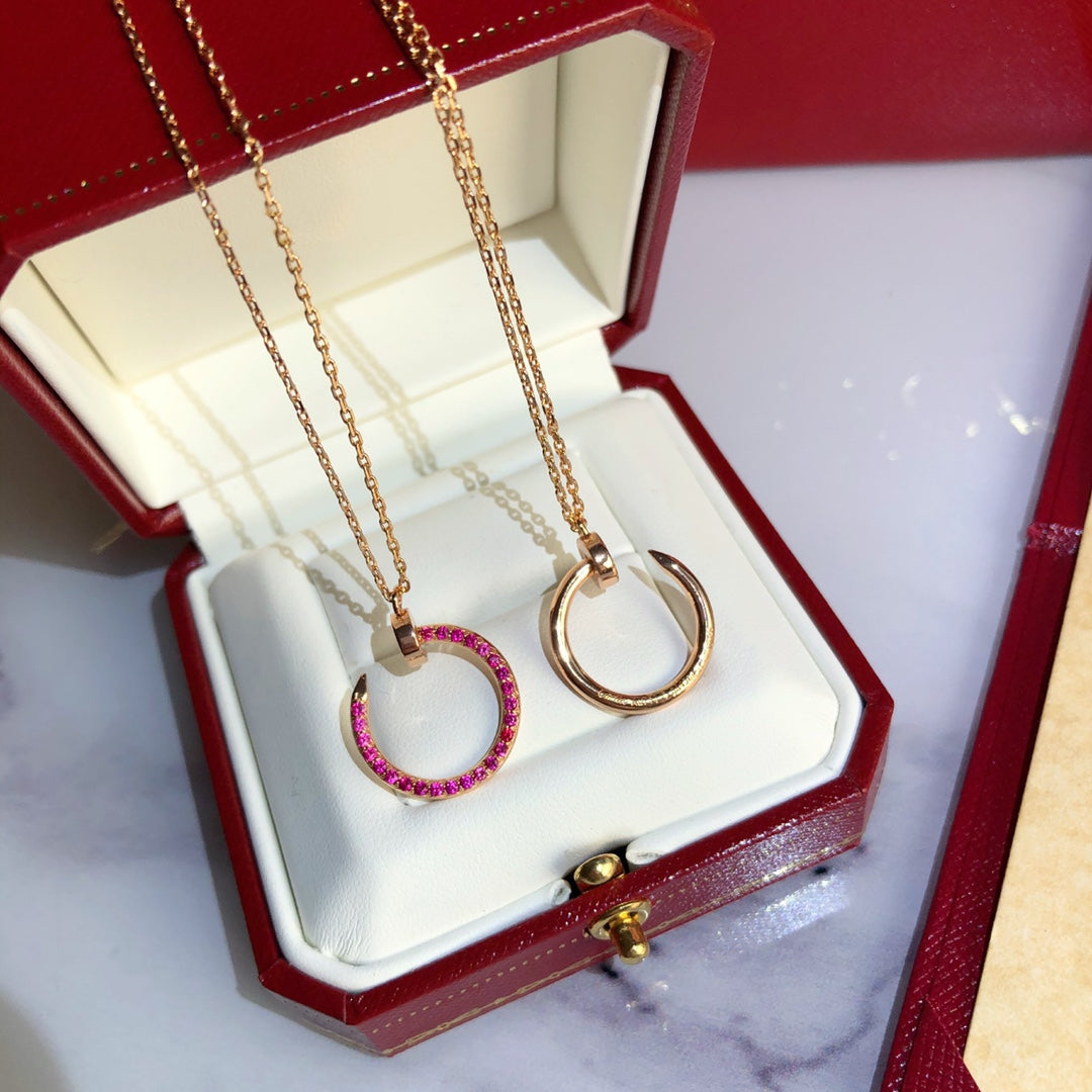¡®AuraJewelry¡¯JUSTE NECKLACE GOLD RED DIAMONDS