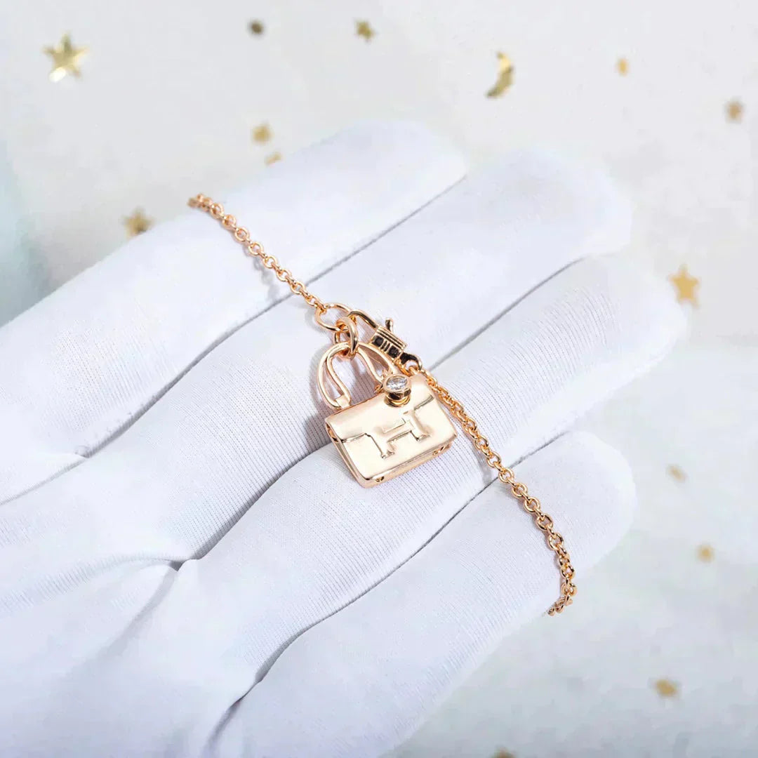 ¡®AuraJewelry¡¯AMULETTE PEDANT ROSE GOLD NECKLACE