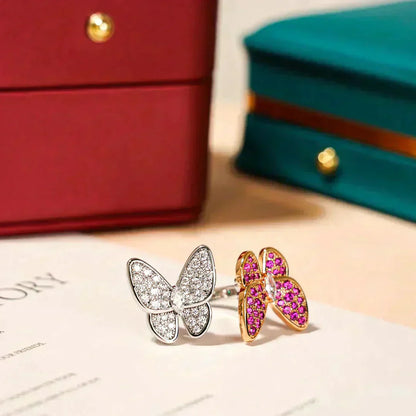 ¡®AuraJewelry¡¯TWIN BUTTERFLY DIAMOND RING