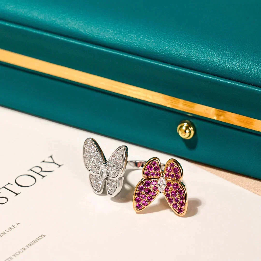 ¡®AuraJewelry¡¯TWIN BUTTERFLY DIAMOND RING