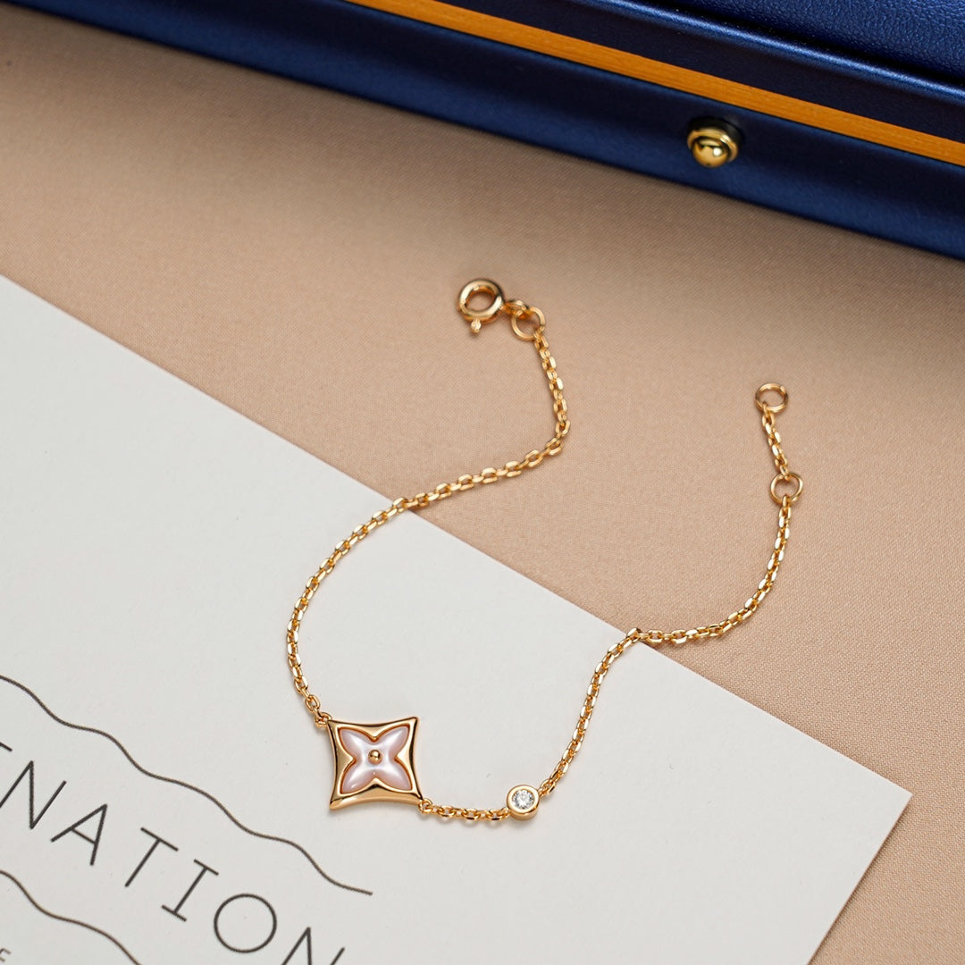 ¡®AuraJewelry¡¯STAR 1 DIAMOND PINK GOLD BRACELET