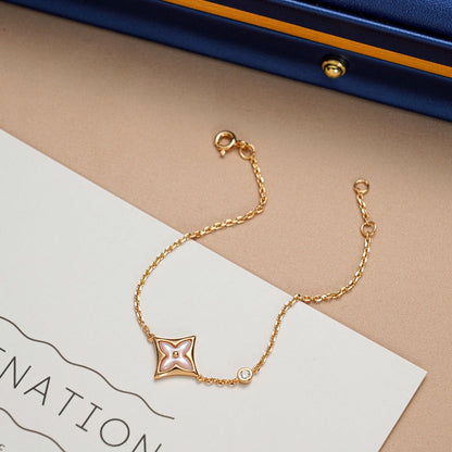 ¡®AuraJewelry¡¯STAR 1 DIAMOND PINK GOLD BRACELET