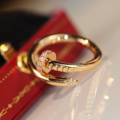 [AuraJewelry]Size 7 ring with real gold and diamonds