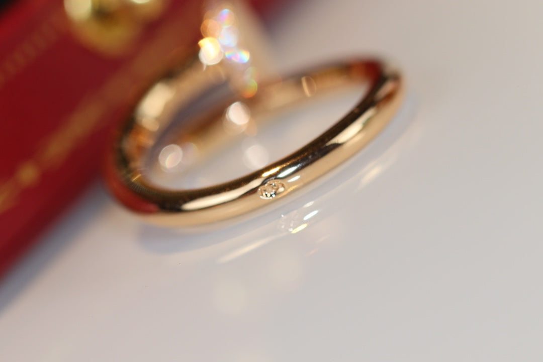 [AuraJewelry]Size 7 ring with real gold and diamonds