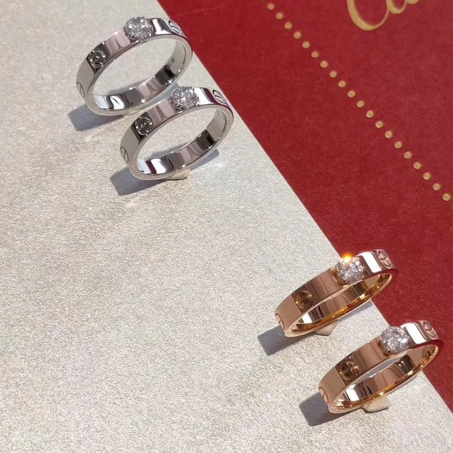 ¡®AuraJewelry¡¯LOVE RING 3.6MM 1 BIG DIAMOND