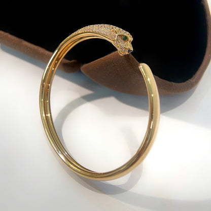 ¡®AuraJewelry¡¯PANTHERE GOLD DIAMOND OPEN BRACELET