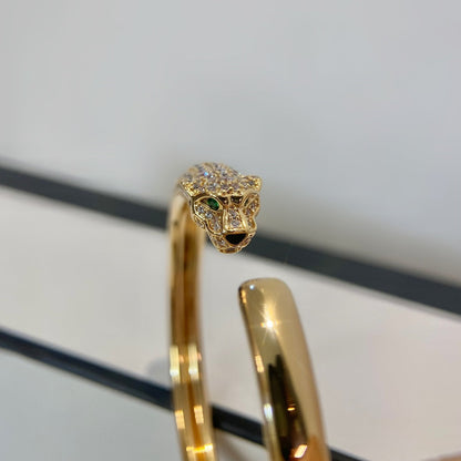 ¡®AuraJewelry¡¯PANTHERE GOLD DIAMOND OPEN BRACELET