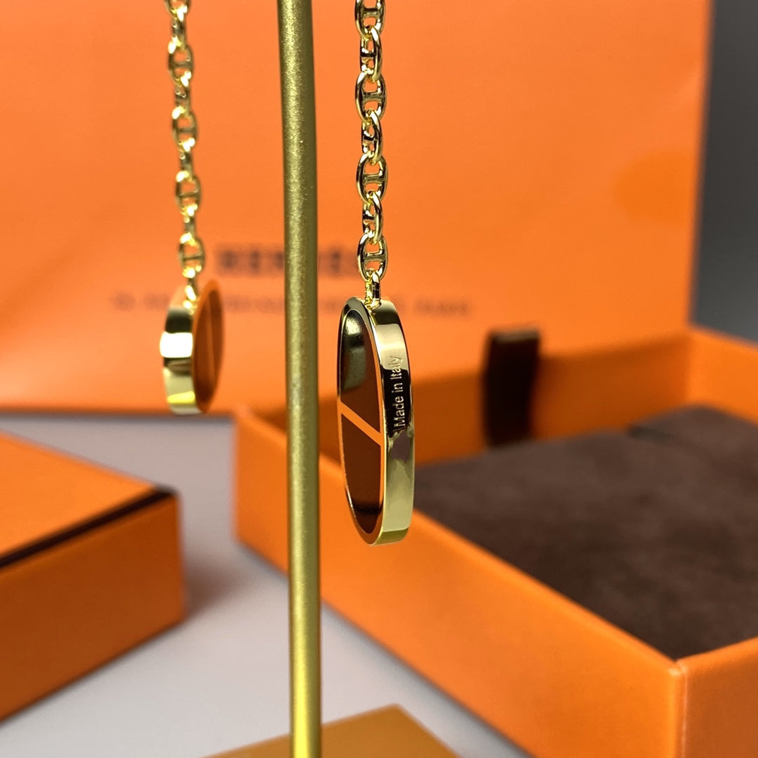 ¡®AuraJewelry¡¯CHAINE VERSO BLACK CERAMIC EARRINGS