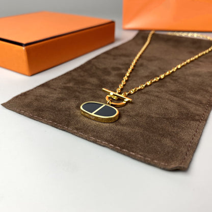 ¡®AuraJewelry¡¯CHAINE VERSO BLACK CERAMIC NECKLACE